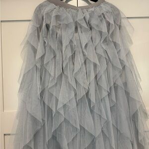 Elegant Gray Maxi Skirt